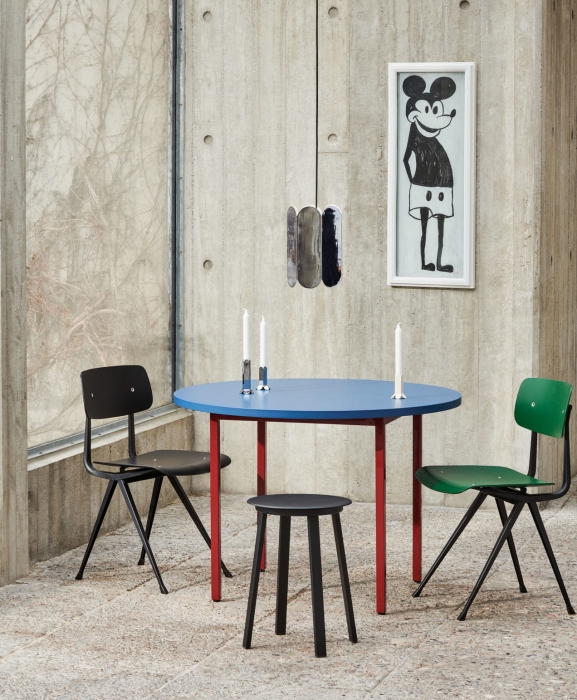 Two-Colour dia105 blue wb lacquer valchromat tabletop maroon red powder coated steel_Arcs Shade mirror.jpg