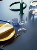 Tint Wine Glass clear_Tint Glass light blue with red rim_Arcs Candleholder L green_Contour Napkin lemon.jpg