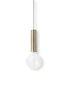 FERM LIVING lampa wisząca - oprawka z przewodem COLLECT mosiężna wysoka 