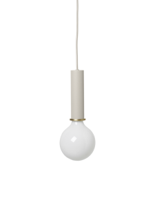 FERM LIVING lampa wisząca - oprawka z przewodem COLLECT jasnoszara wysoka   