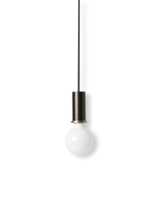 FERM LIVING lampa wisząca - oprawka z przewodem COLLECT czarny mosiądz niska  