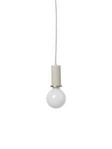 FERM LIVING lampa wisząca - oprawka z przewodem COLLECT jasnoszara niska   