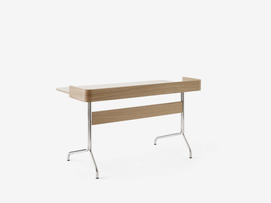 Pavilion AV17_Chrome w. Mushroom Linoleum &amp; Clear Lacquered Oak_Back view.jpg
