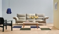 Pandarine 3 Seater Reclining Armrest Beck 048 uph legs_Ethan Cook Flat Works peach green check_Bonbon Shade 500 blue tones.jpg