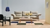 Pandarine 3 Seater Reclining Armrest Beck 048 uph legs_Ethan Cook Flat Works peach green check_Bonbon Shade 500 blue tones.jpg