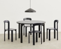 Rey Table vulcano laminate deep black wb lacquer beech_Rey Chair deep blue wb lacquer beech_Pao Steel Pendant 350 soft black.jpg