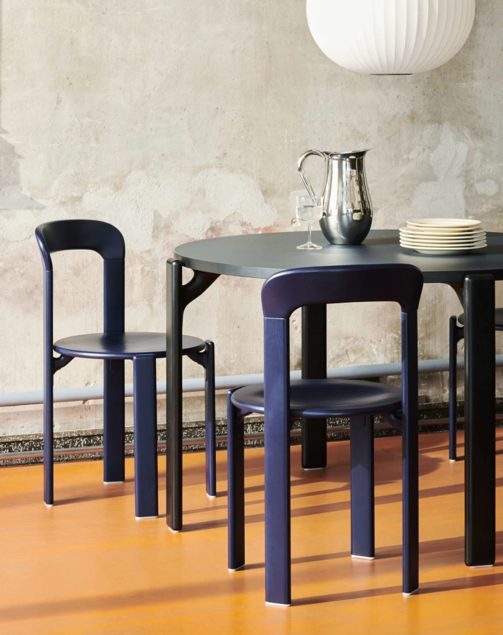 Rey Chair deep blue wb lacquer beech_Rey Dining Table vulcano laminate deep black wb lacquer beech base_Indian Steel Pitcher no 2 (1).jpg
