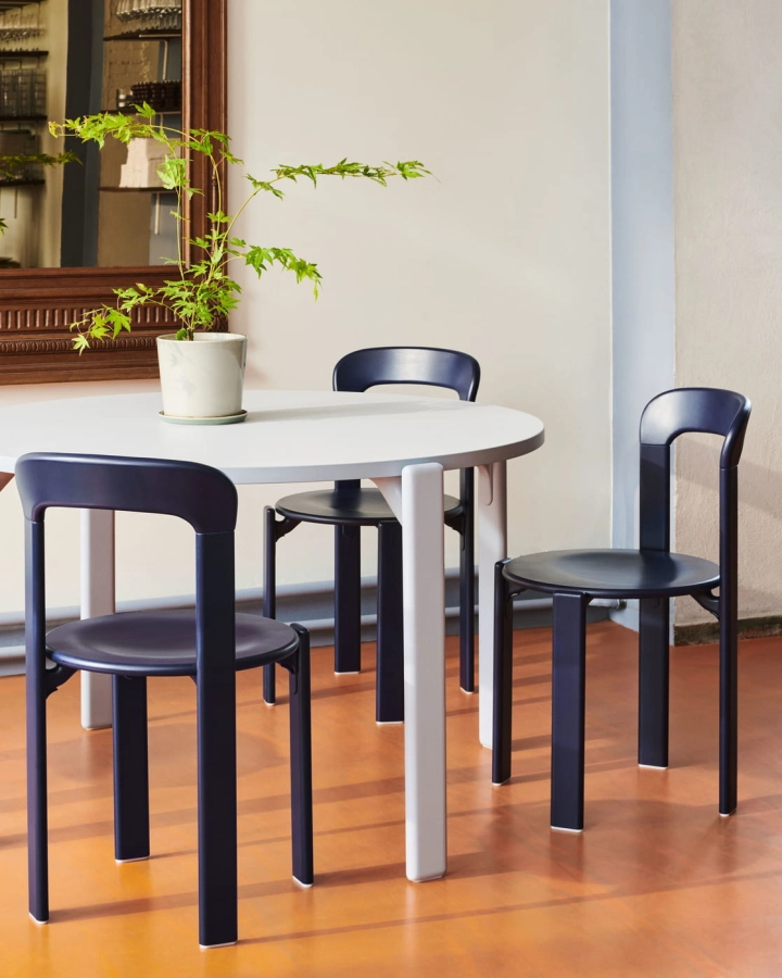 Rey Dining Table gull laminate slate blue wb lacquer beech base_Rey Chair deep blue wb lacquer beech_Botanical Family off white.jpg