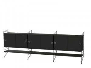 STRING konfiguracja LIVING ROOM F czarny jesion/czarna
