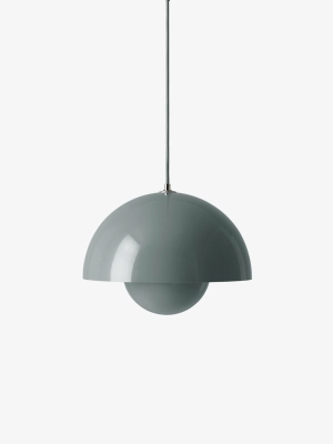 &Tradition lampa wisząca FLOWERPOT VP2 szaroniebieska