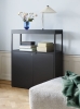 New Order Shelving System charcoal comb 204_Matin Table Lamp L white shade_Bottoms Up Vase electric blue.jpg
