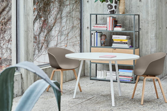 Loop Stand Round white laminate_AAC 22 khaki shell wb lacquer base_New Order  Combination 401 army.jpg