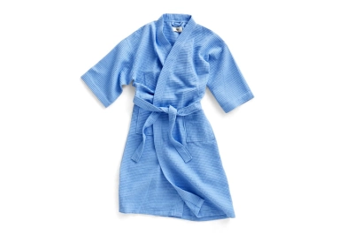 HAY szlafrok waflowy WAFFLE BATHROBE niebieski