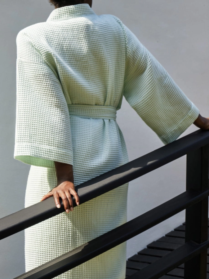 Waffle Bathrobe fresh mint 02.jpg