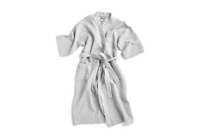 HAY szlafrok waflowy WAFFLE BATHROBE szary