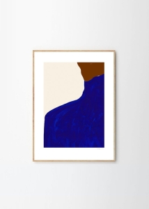 THE POSTER CLUB druk artystyczny BLUE SKIRT BROWN JUMPER