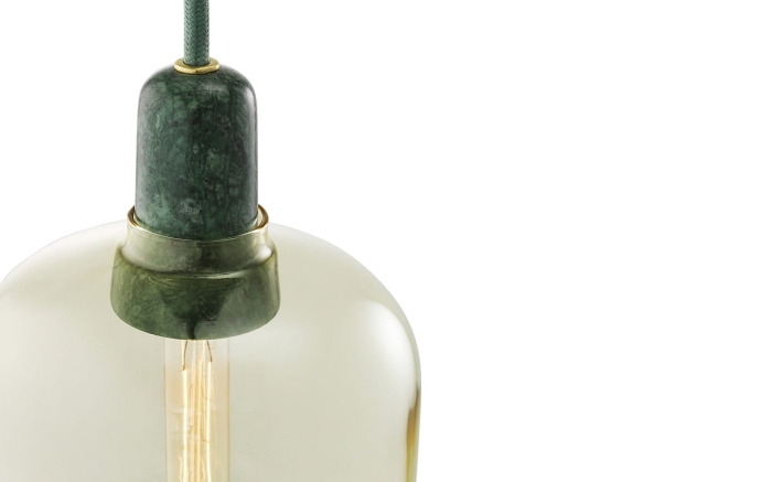 NORMANN COPENHAGEN lampa wisząca AMP S zielony marmur