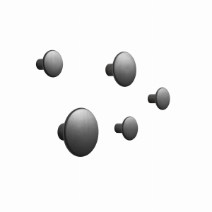 MUUTO wieszak THE DOTS METAL czarny zestaw 5 sztuk