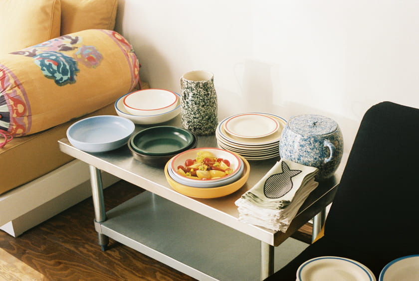 Sobremesa Serving Bowl family_Sobremesa Jug green_Sobremesa Bean Pot blue_Sobremesa Napkin family.jpg