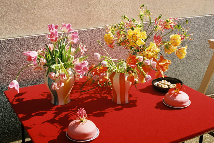 Sobremesa Stripe Vase S red_Sobremesa Stripe Vase L green and yellow.jpg