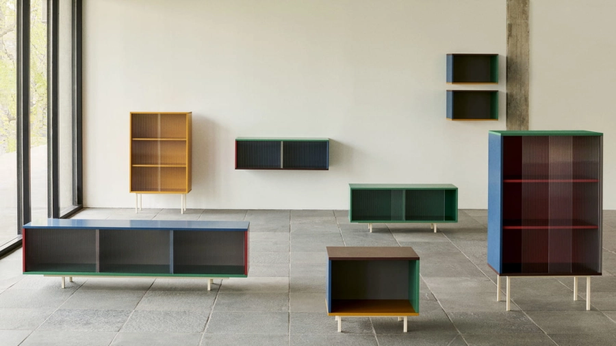 Colour Cabinet Floor S_L multi_M dark mint with glass doors_Tall yellow_multi with glass doors_Colour Cabinet Wall S_M multi.jpg
