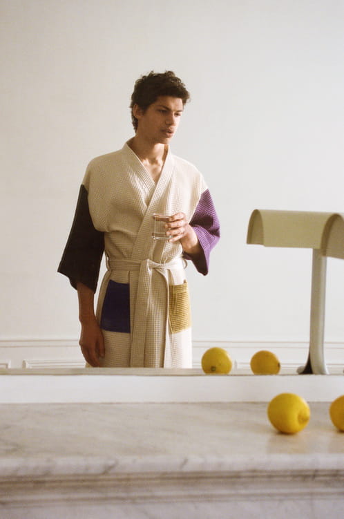 Waffle Multi Bathrobe cream multi_Anagram Table Lamp rice.jpg