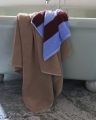 Mono Bath Sheet cappuccino_Frotté Stripe Hand Towel bordeaux and sky blue.jpg