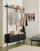Pier System 1002 PS black powder coated steel black anodised profiles_Tamoto Bed anthracite_Crayon Rug multi.jpg