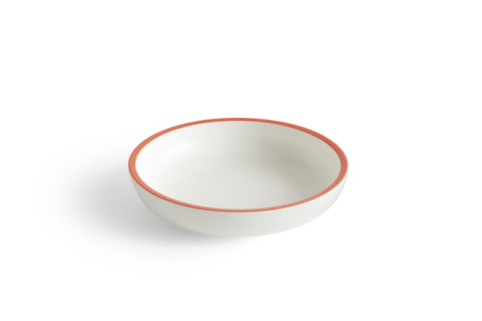 541531_Sobremesa Serving Bowl S white with red rim.jpg