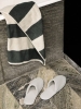 Waffle Slippers grey_Frotte Stripe dark green.jpg