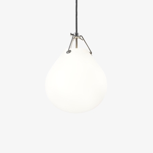 LOUIS POULSEN lampa wisząca MOSER 20,5 cm szkło opalowe  