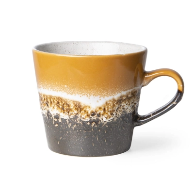 HK LIVING Kubek ceramiczny do cappuccino 70's: fire