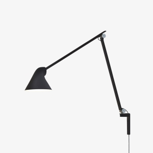 LOUIS POULSEN lampa ścienna NJP czarna, długie ramię