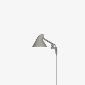 LOUIS POULSEN lampa ścienna NJP jasnoszara, krótkie ramię 