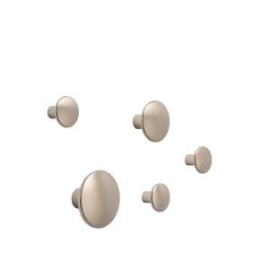 MUUTO wieszak THE DOTS METAL taupe zestaw 5 sztuk