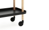 NORMANN COPENHAGEN stolik / barek na kółkach BLOCK jesion/czarny