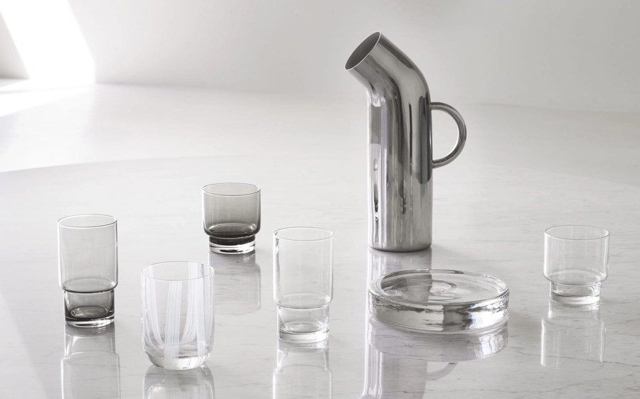 2022_Hue_Glass_Stripe_Glass_Mass_dish_Fit_Glass_Pipe_Pitcher_Group.jpeg