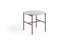 AD130-A390-AK85_Rebar Side Table Ø45xH40.5_grey marble tabletop_barn red powder coated steel.jpg