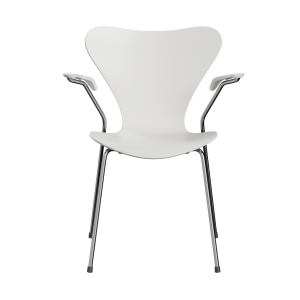 FRITZ HANSEN krzesło z podłokietnikami SERIES 7 fornir lakierowany, biały