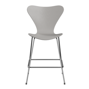 FRITZ HANSEN krzesło barowe SERIES 7 64cm, fornir barwiony, szarość 9