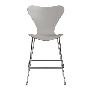 FRITZ HANSEN krzesło barowe SERIES 7 64cm, fornir lakierowany, szarość 9