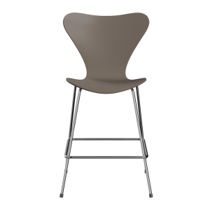 FRITZ HANSEN krzesło barowe SERIES 7 64cm, fornir lakierowany, gliniany brąz