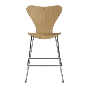 FRITZ HANSEN krzesło barowe SERIES 7 64cm, fornir naturalny, dąb