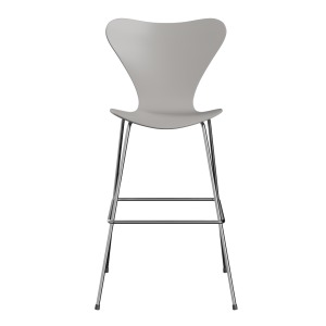 FRITZ HANSEN krzesło barowe SERIES 7 76cm, fornir lakierowany, szarość 9