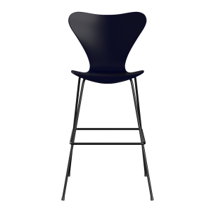 FRITZ HANSEN krzesło barowe SERIES 7 76cm, fornir lakierowany, granatowy