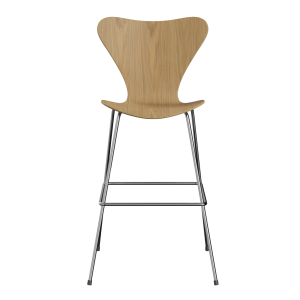 FRITZ HANSEN krzesło barowe SERIES 7 76cm, fornir naturalny, dąb