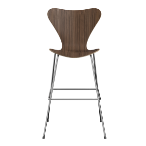 FRITZ HANSEN krzesło barowe SERIES 7 76cm, fornir naturalny, orzech