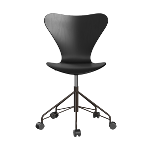 FRITZ HANSEN krzesło obrotowe SERIES 7 fornir barwiony, czarny