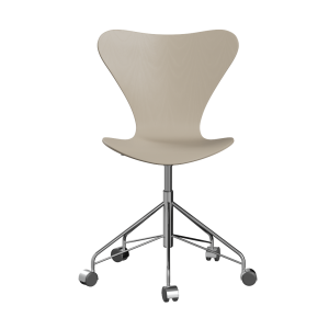 FRITZ HANSEN krzesło obrotowe SERIES 7 fornir barwiony, jasny beż