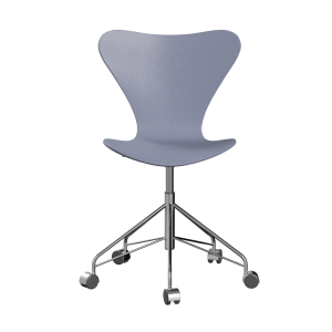FRITZ HANSEN krzesło obrotowe SERIES 7 fornir barwiony, lawendowy błękit